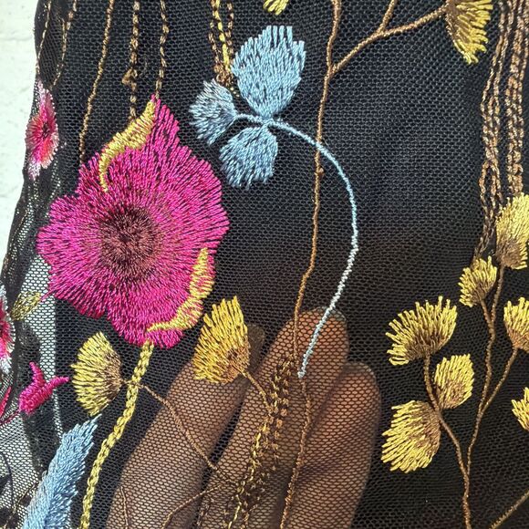 Boho Whimsigoth Floral Embroidered Felicity & Coco Dress MP - Picture 9 of 9